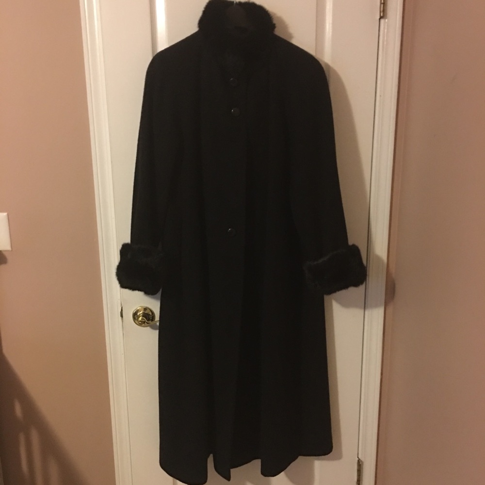 Wool Jacket with Rabbit Fur